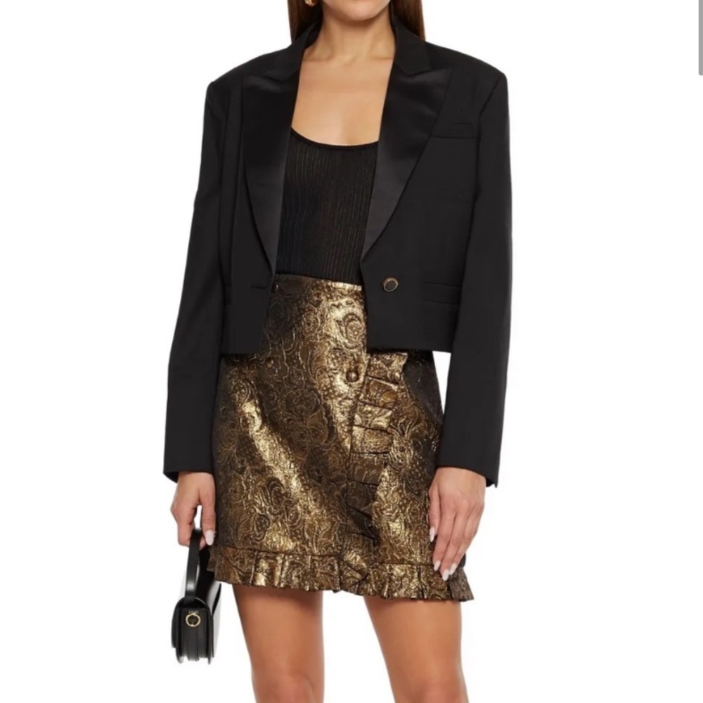 Sandro Terry Cropped Blazer
